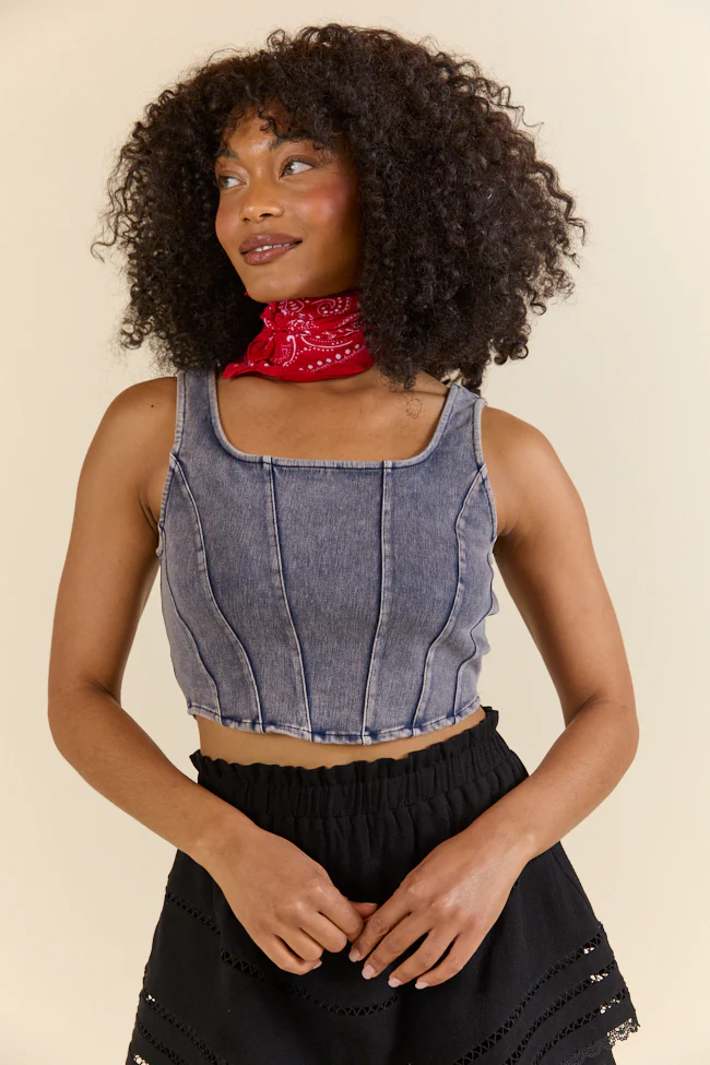 Dallas Daydreams Denim Corset - Terpint