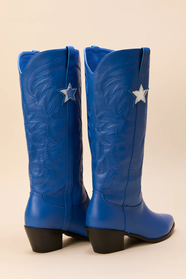 Vicki Cobalt Blue Star Western Boots - Terpint