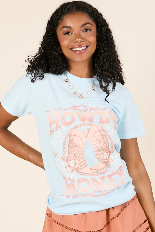 Howdy Honey Chambray Graphic Tee - Terpint
