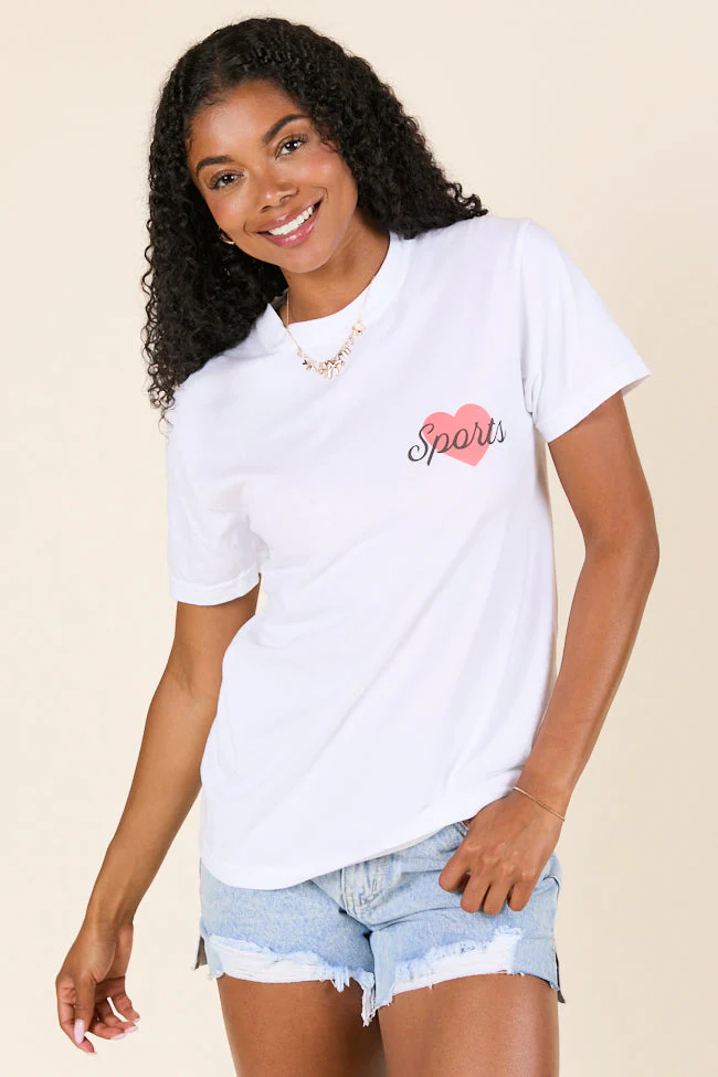 Love and Sports White Graphic Tee - Terpint