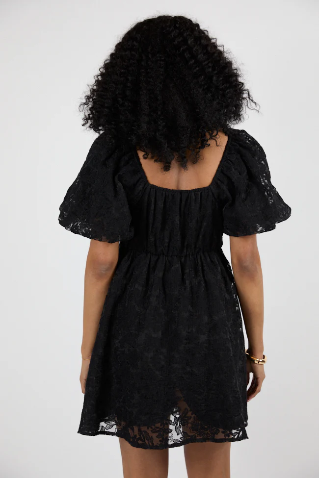 Midnight Muse Black Lace Babydoll Dress SALE - Terpint