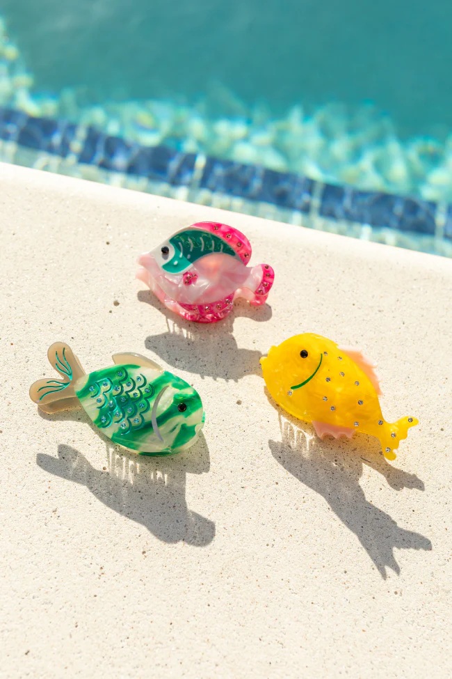 Yellow Fish Claw Clip FINAL SALE - Terpint