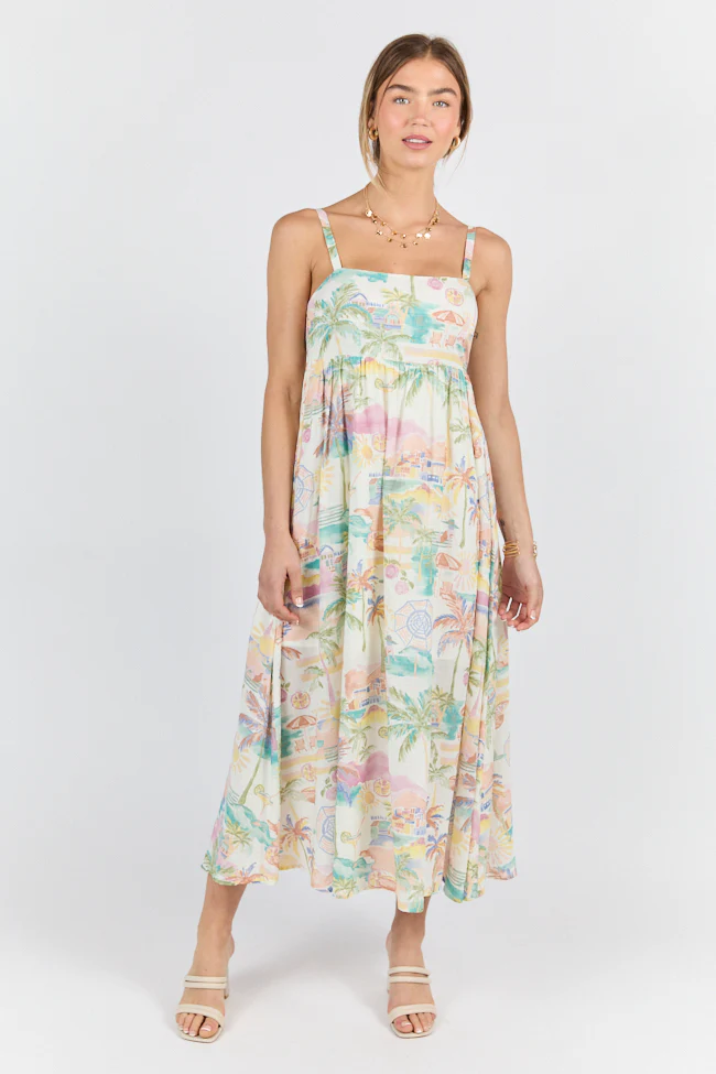 Beach Vacation Printed Maxi Dress FINAL SALE - Terpint