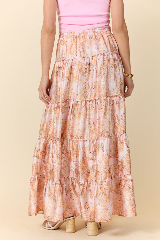 Sunlit Blossoms Bandana Printed Maxi Skirt DOORBUSTER - Terpint