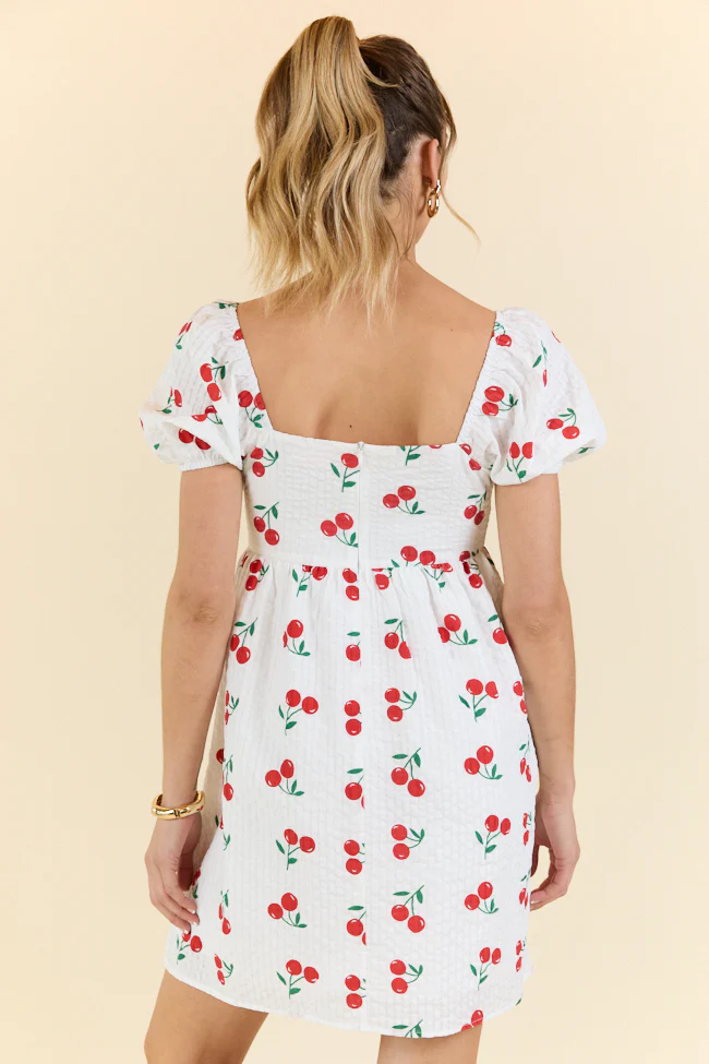 One Day At A Time Cherry Print Mini Dress FINAL SALE - Terpint