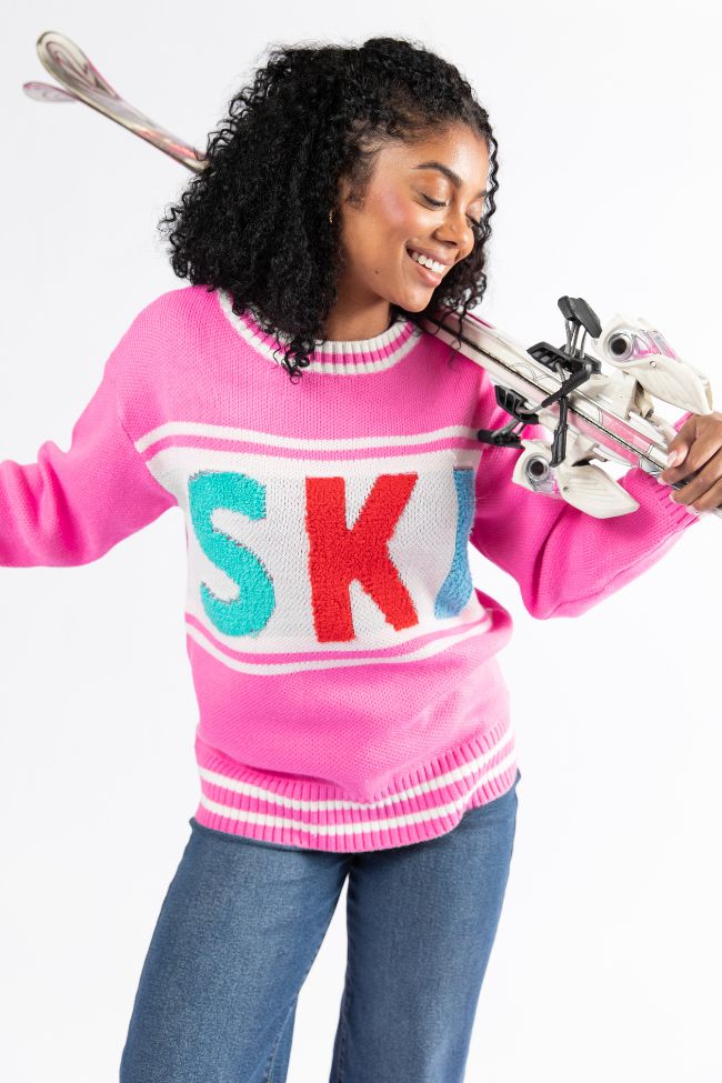 Varsity Ski Pink Sweater FINAL SALE - Terpint