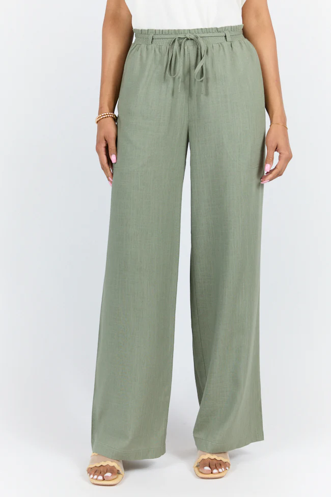 Charmed Moment Sage Pull On Pants DOORBUSTER - Terpint