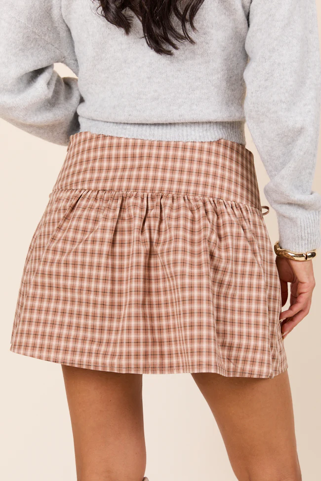 Lynette Brown Plaid Skirt - Terpint