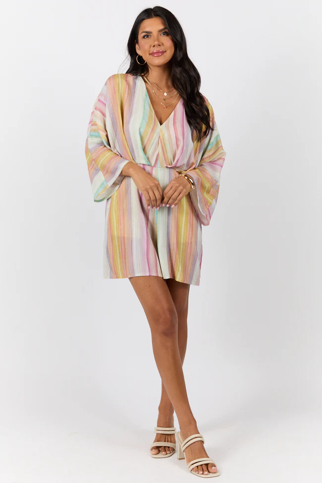 Nights In Watercolor Multi Print Romper FINAL SALE - Terpint