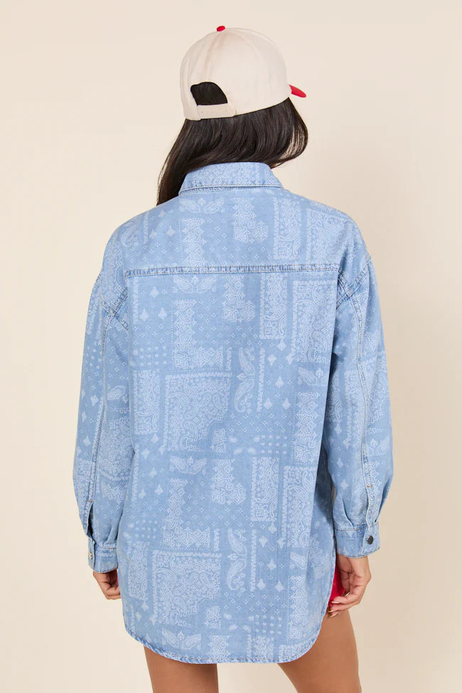 Born To Shine Bandana Chambray Shirt - Terpint