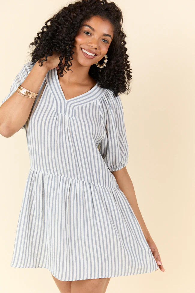 Sunlit Stripes Gauze Mini Dress DOORBUSTER - Terpint