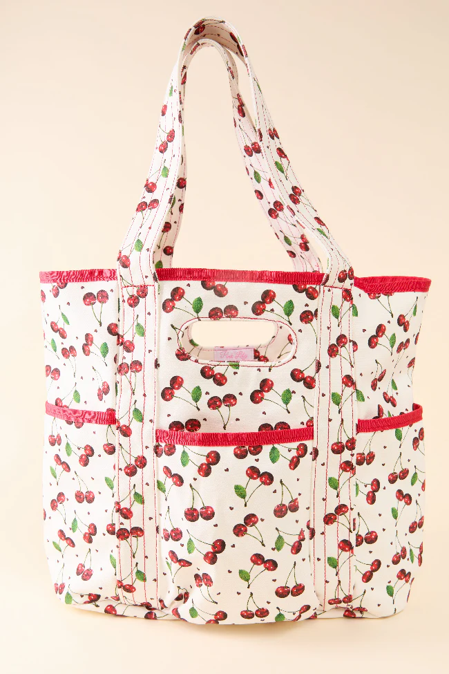 Red Cherries Canvas Tote SALE - Terpint