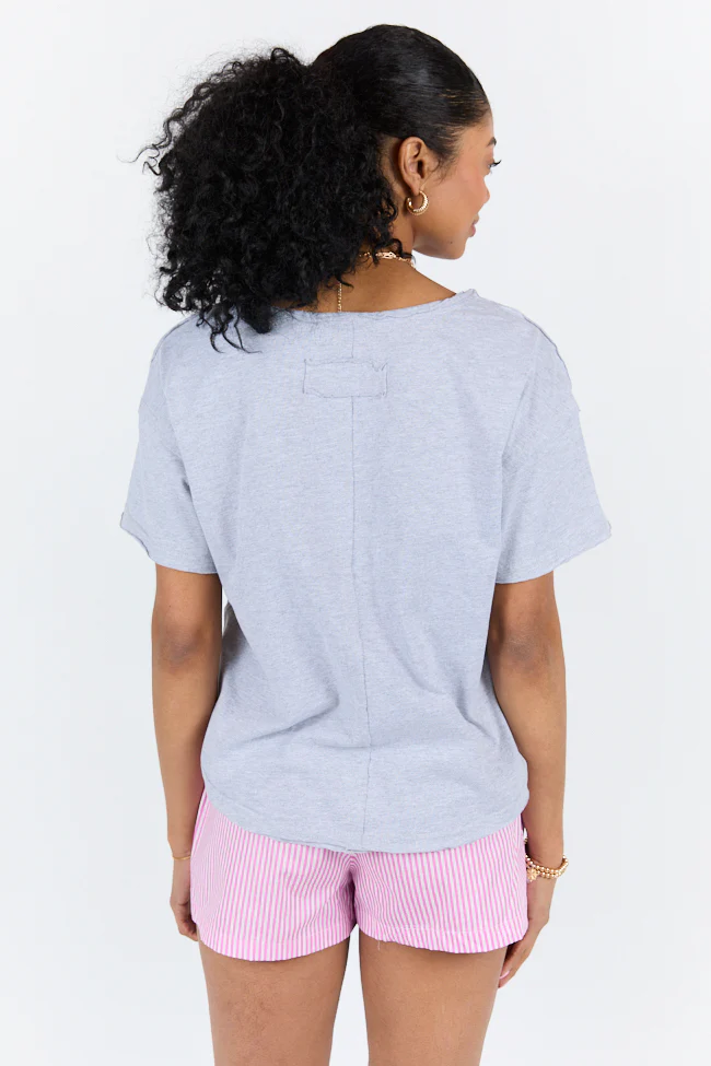 Firm Foundation Grey Scoop Neck Tee DOORBUSTER - Terpint