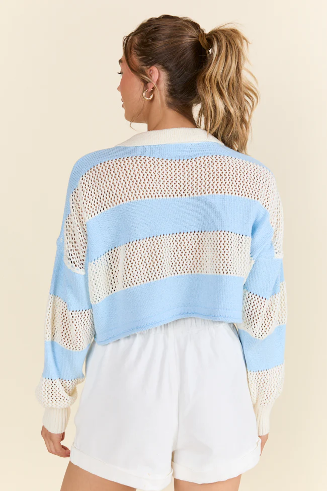 By The Rules Striped Knit Rugby Sweater - Terpint
