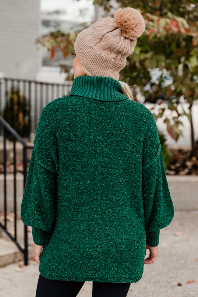 Haven't You Heard Hunter Green Turtleneck Sweater FINAL SALE - Terpint