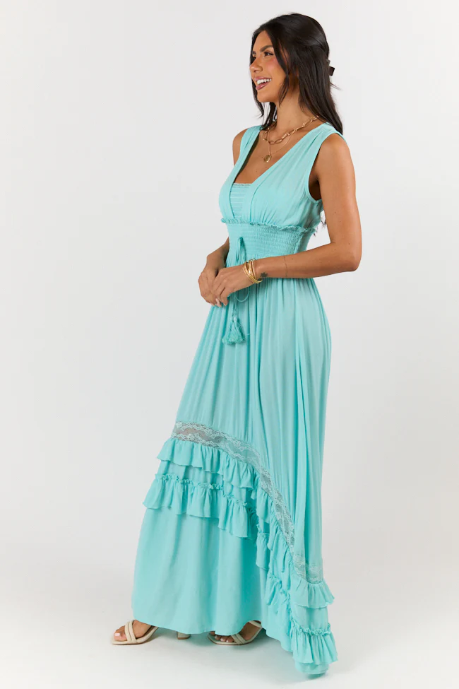 Lucky To Have You Light Blue Sleeveless Maxi Dress SALE - Terpint