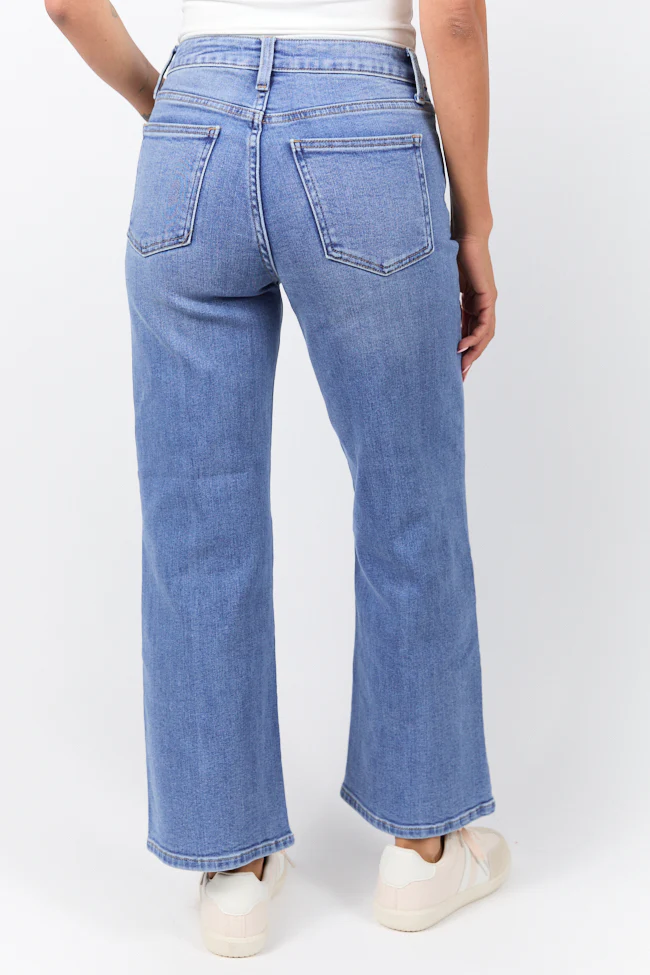 Mallory Medium Wash Ankle Length Straight Leg Jeans DOORBUSTER - Terpint