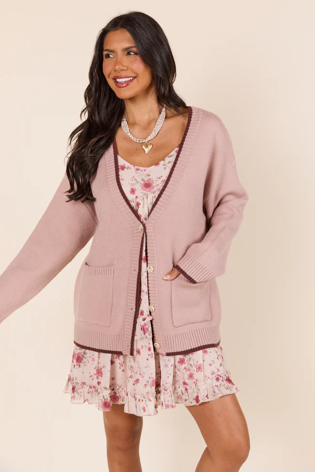 Jesse Mauve Southern Roots Cowboy Boots Cardigan - Terpint