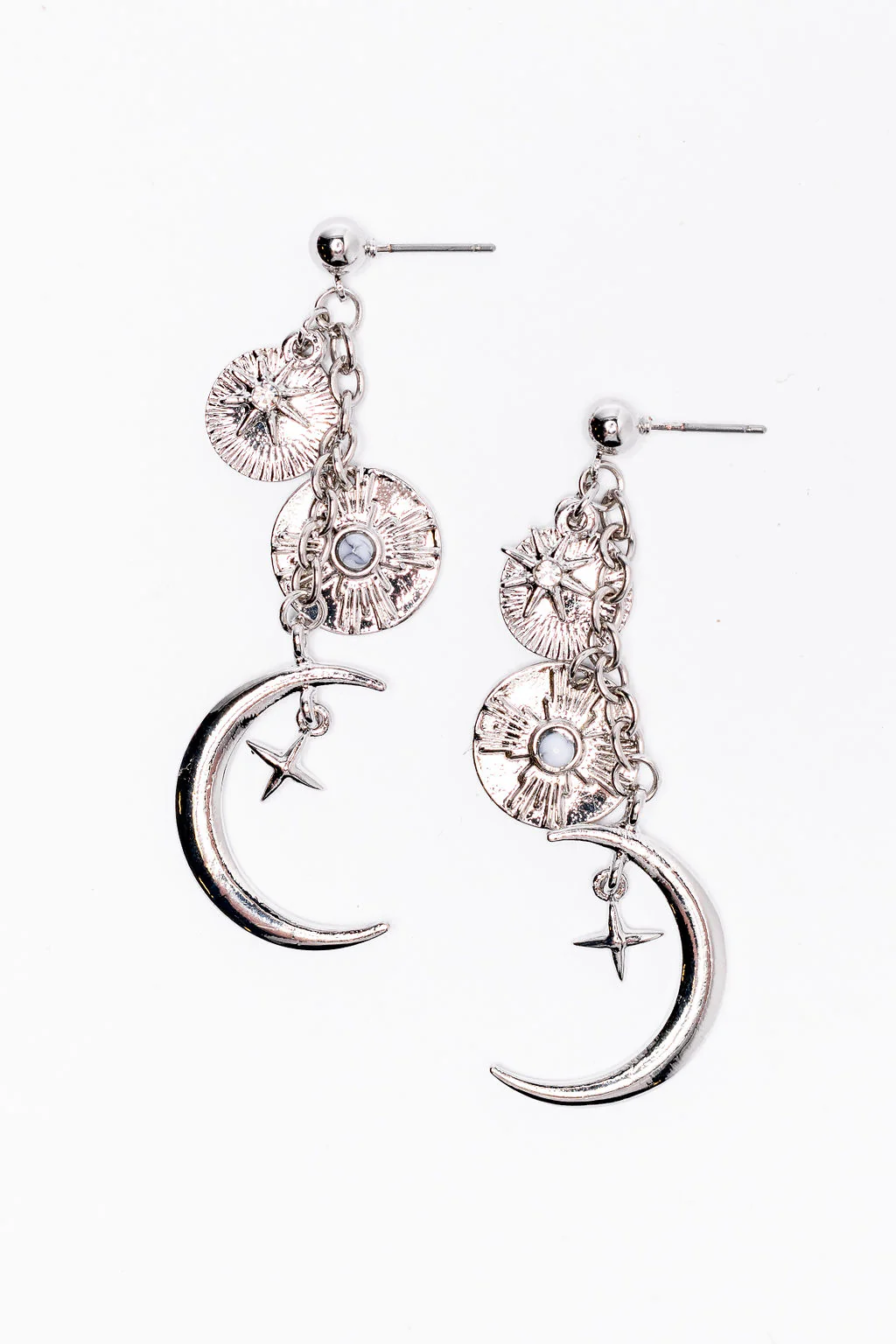 Celestial Charm Silver Earrings SALE - Terpint