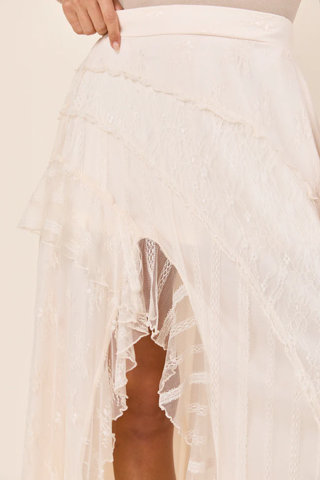 Marcy Cream Lace Skirt - Terpint