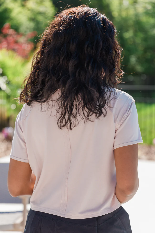 One Step Ahead Taupe Cropped Tee FINAL SALE - Terpint
