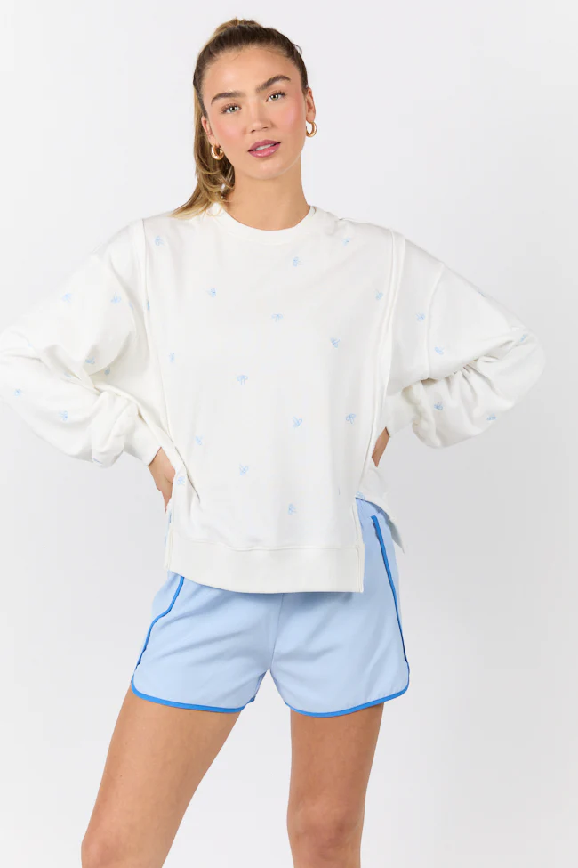 On The Move Blue Running Shorts With Contrast Trim FINAL SALE - Terpint