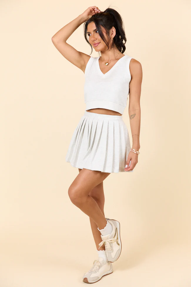 Push Through Heather Grey Vest Top - Terpint