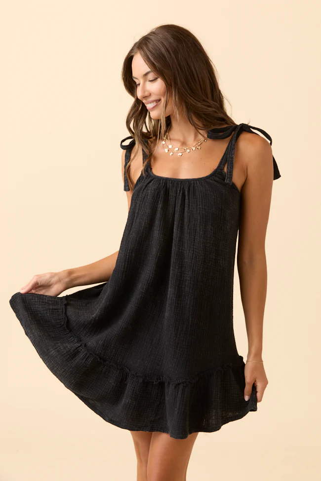 Vera Black Mini Dress - Terpint