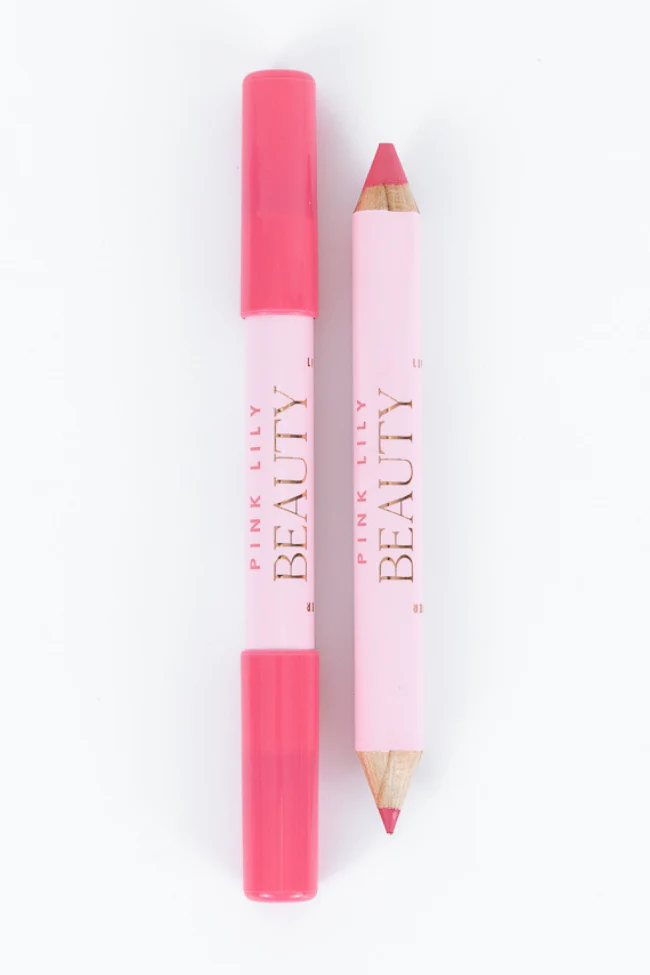 Pink Lily Beauty Double Bloom Dual Lipstick & Lip Liner - Cotton Candy FINAL SALE - Terpint