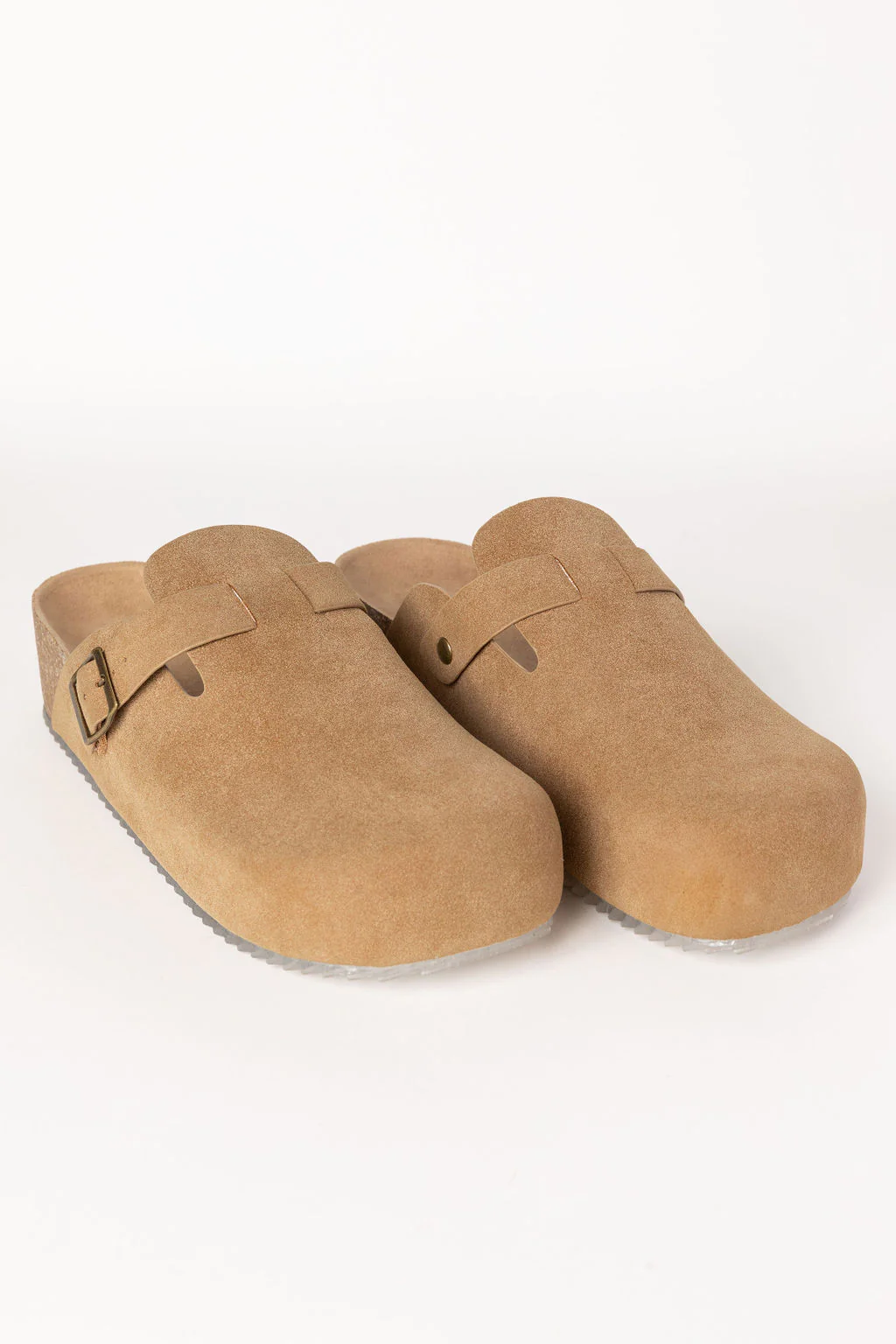 Elyse Suede Taupe Clogs FINAL SALE - Terpint