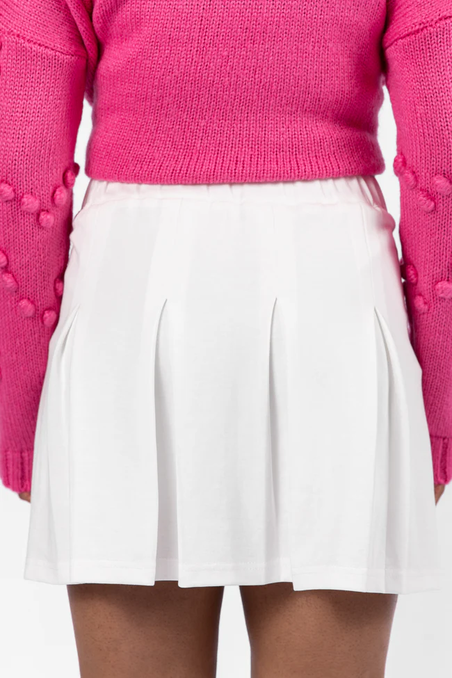 Good Motives Ivory Pleated Knit Skort FINAL SALE - Terpint