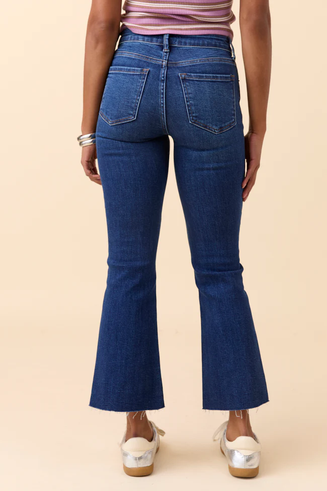 Michaela Dark Wash Crop Flare Jeans - Terpint