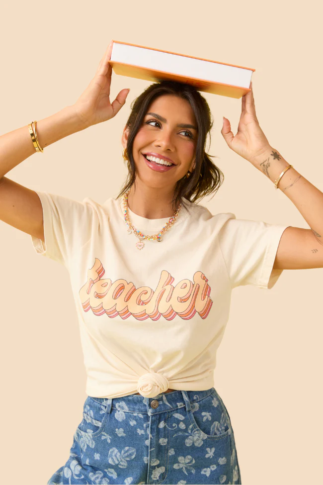 Teacher Retro Ivory Graphic Tee - Terpint