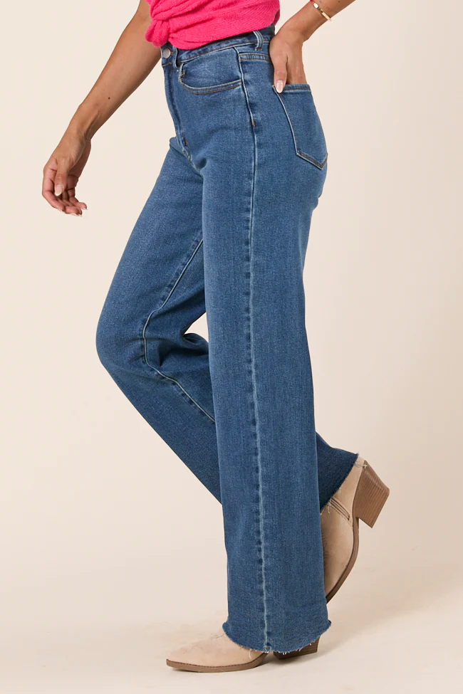 Kelsea Dark Wash Wide Leg Jeans - Terpint