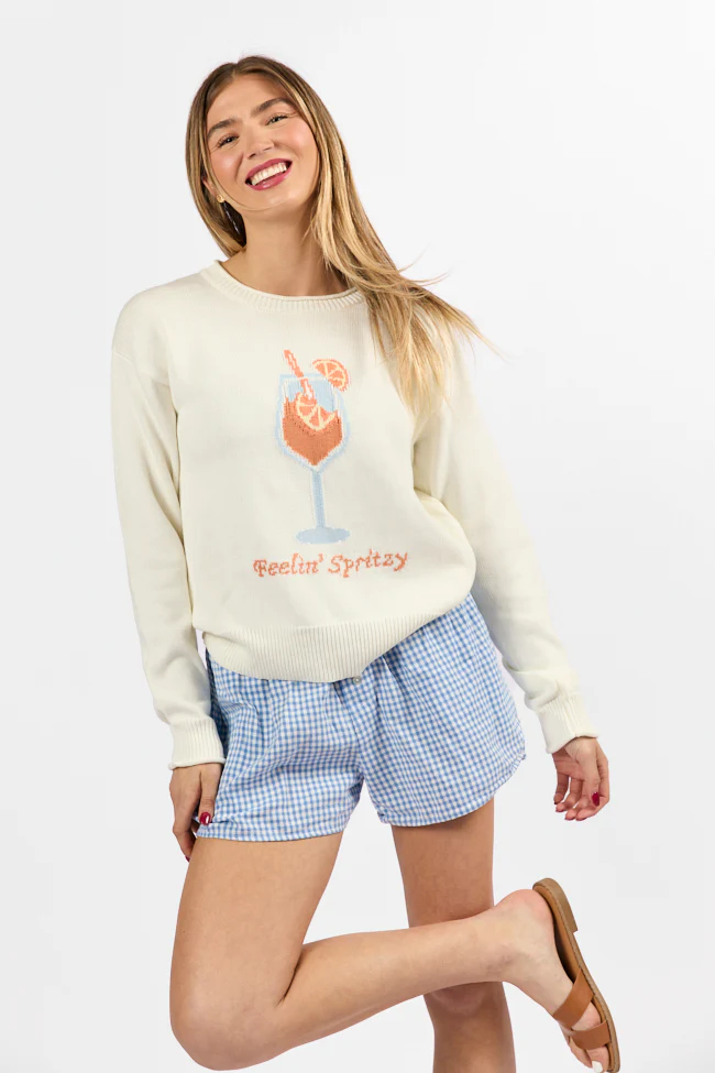 Feelin' Spritzy Ivory Multi Sweater - Terpint