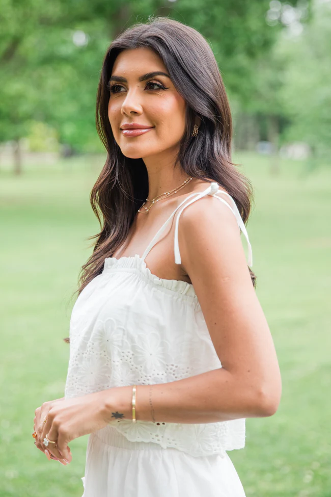 Dockside Dream White Crochet Detail Crop Top FINAL SALE - Terpint