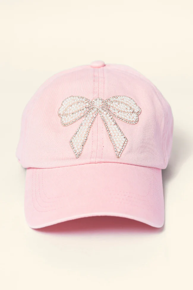 Pink Pearl Bow Hat - Terpint