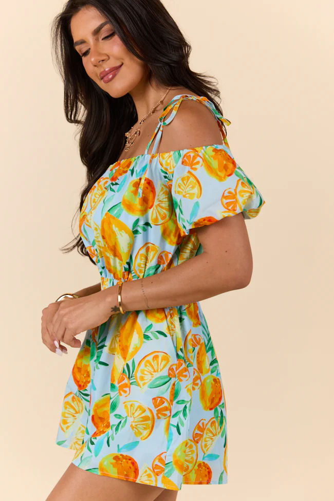 Easy Peasy Citrus Print Romper FINAL SALE - Terpint