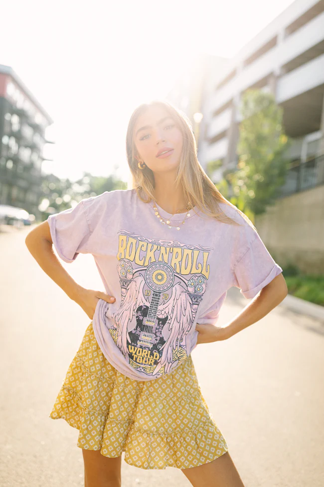 Zutter Rock N' Roll Lavender Graphic Tee - Terpint
