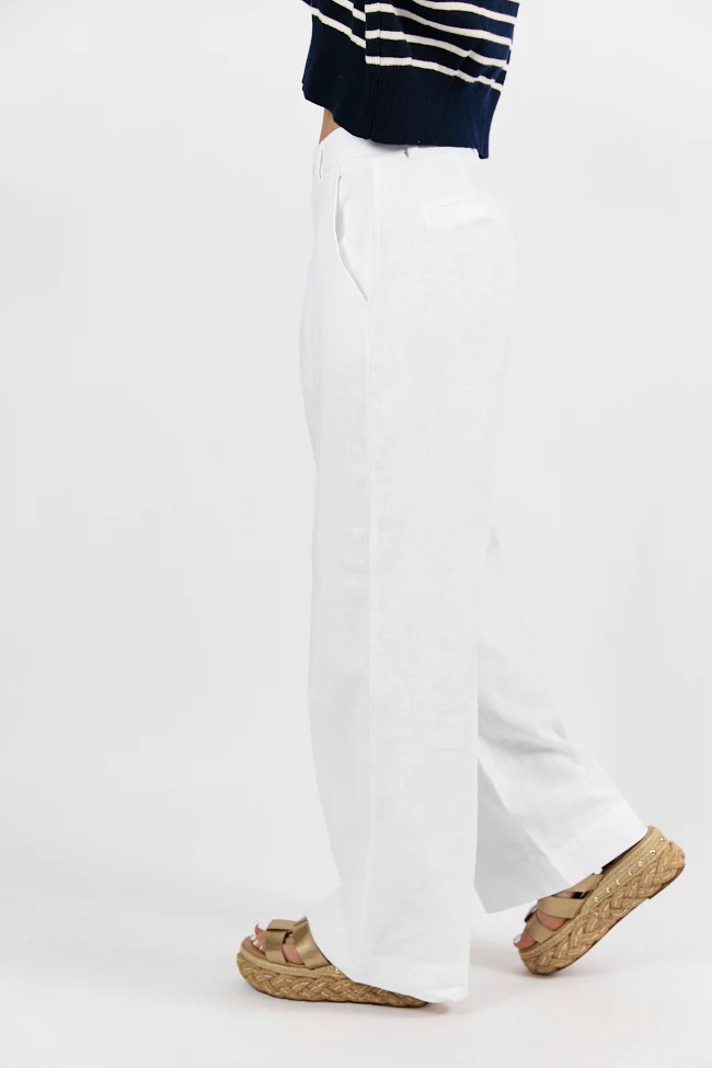 Day Off Ivory Linen Blend Pants FINAL SALE - Terpint