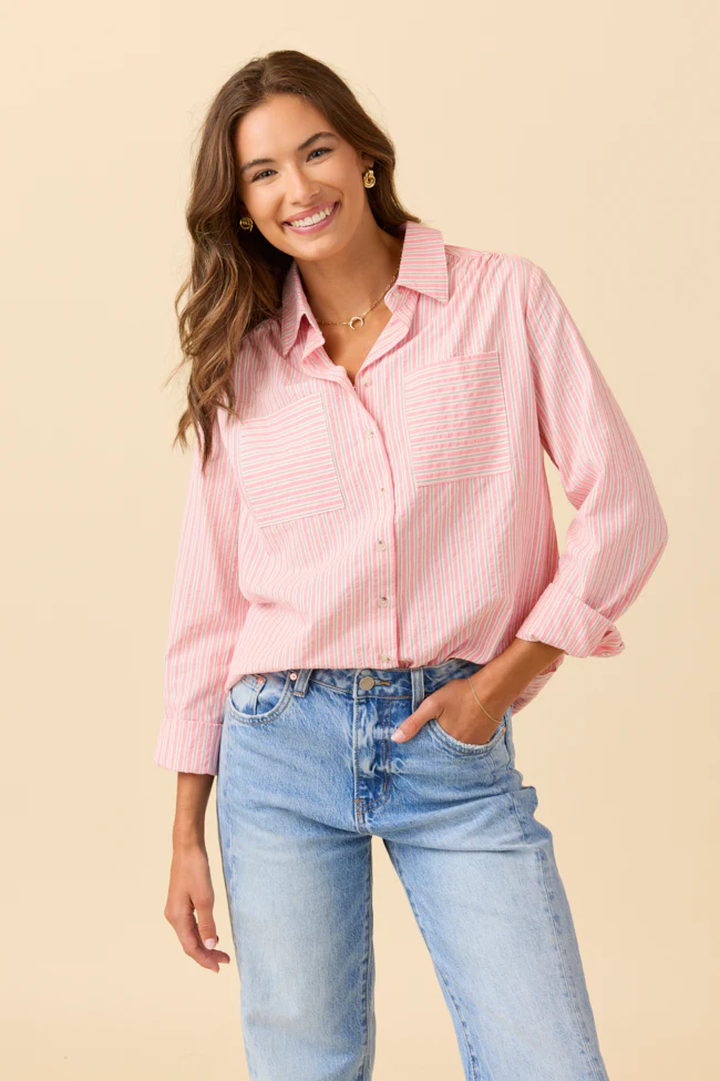 Kaylee Pink Striped Shirt - Terpint