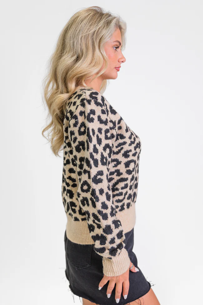 Fierce Feelings V-Neck Leopard Sweater FINAL SALE - Terpint