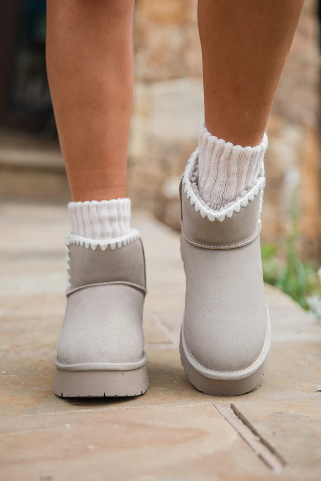 Helen Grey Embroidered Boots FINAL SALE - Terpint