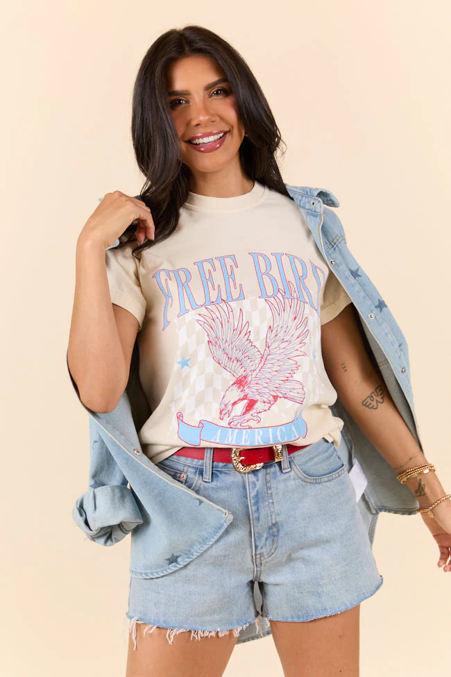 Free Bird Ivory Graphic Tee - Terpint
