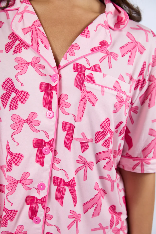 Good To Get Away In Put A Bow On It Pajama Top FINAL SALE - Terpint