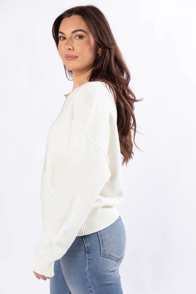 Too Much To Bear Ivory Sweater FINAL SALE - Terpint