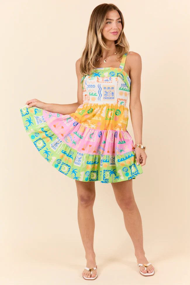 Summer Fun Color Block Icon Mini Dress FINAL SALE - Terpint