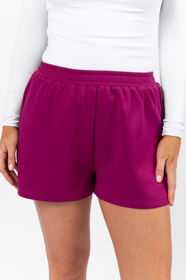 Let's Just Stay Shorts Plum FINAL SALE - Terpint