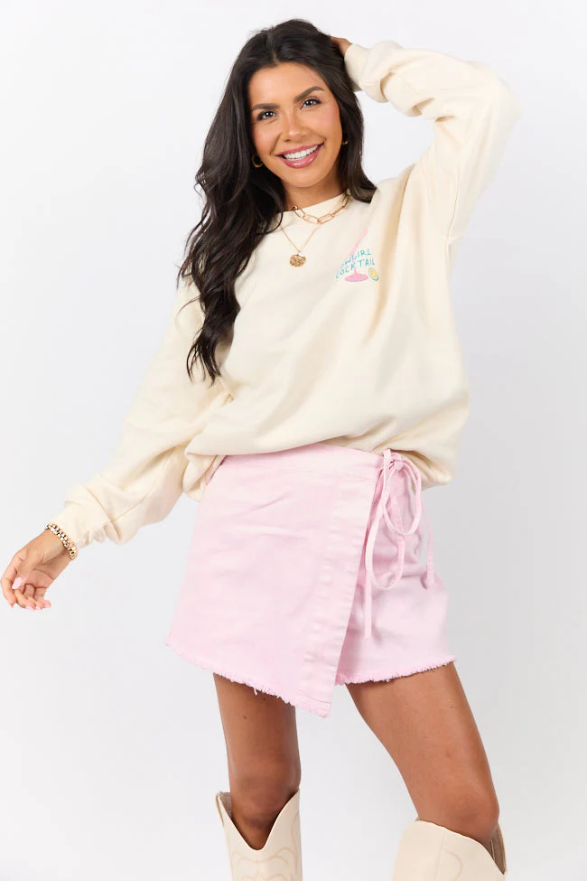 Cowgirl Cocktail Cream Graphic Sweatshirt - Terpint
