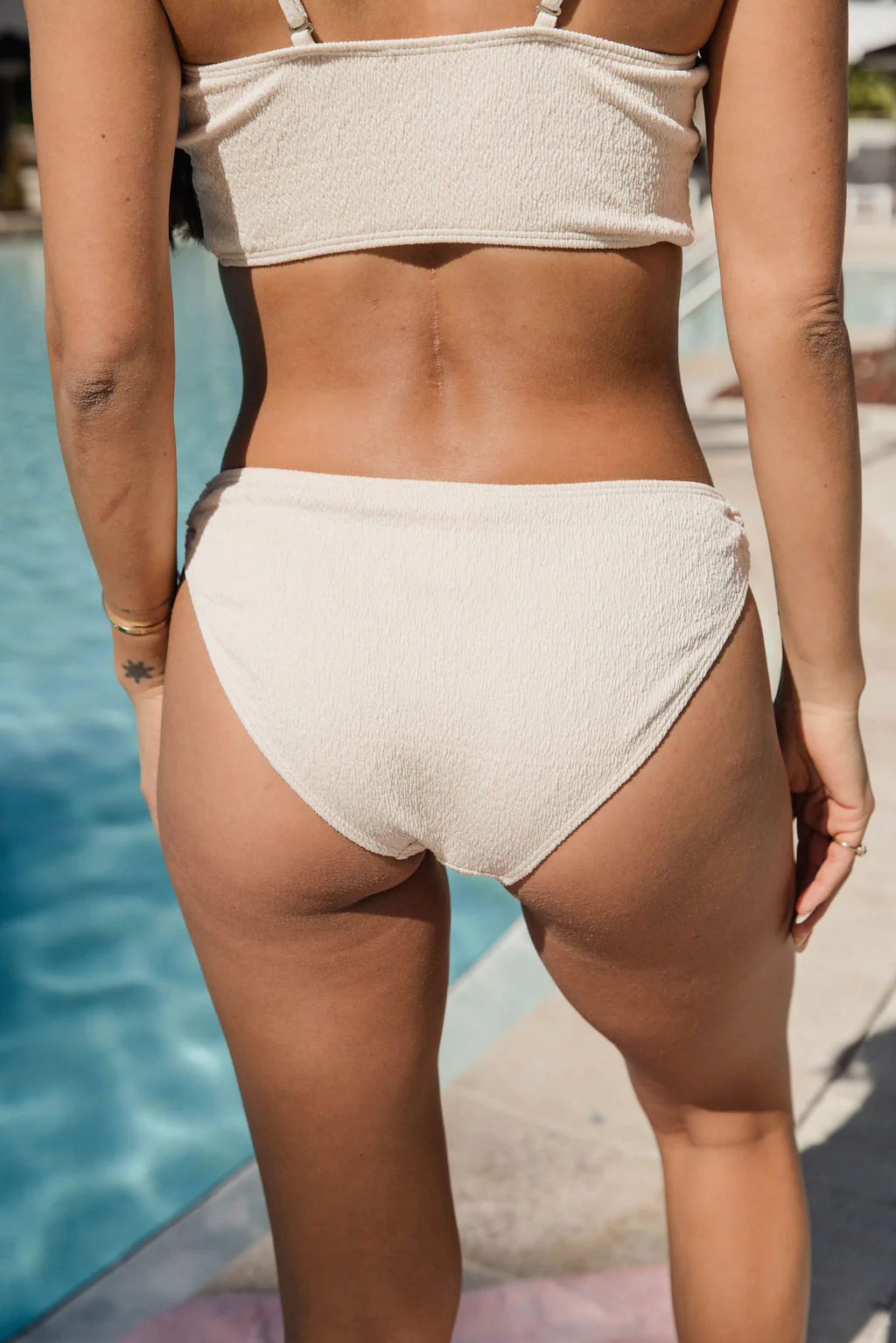 Salt And Stone Oatmeal Textured O-Ring Low Waisted Bikini Bottoms FINAL SALE - Terpint